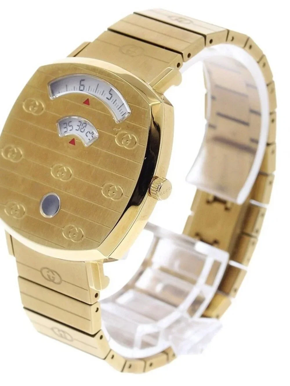 GUCCI Grip watch 157.4/YA157403 Date white Dial Quartz Boy's Watch